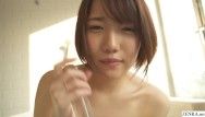 Estrela de Jav, hora do banho virtual atraente de mitsuha kikukawa com puxão de brinquedo virtual no pov