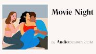 Video porno nocturno para mujeres, asmr, audio erótico, historia de sexo ffm 3some