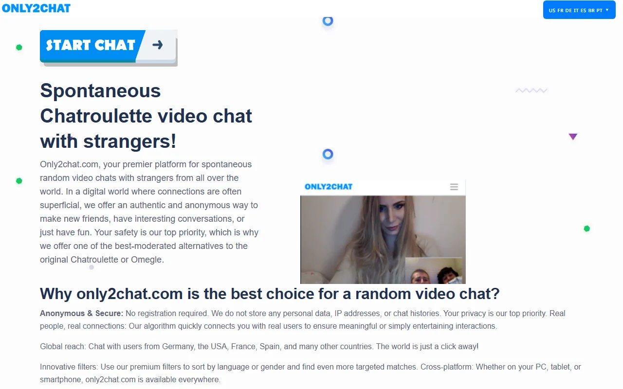 Screenshot: Only2Chat Screenshot of Only2Chat